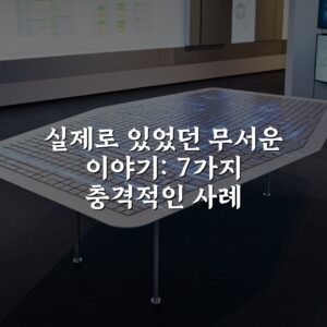 실제로 있었던 무서운 이야기: 7가지 충격적인 사례