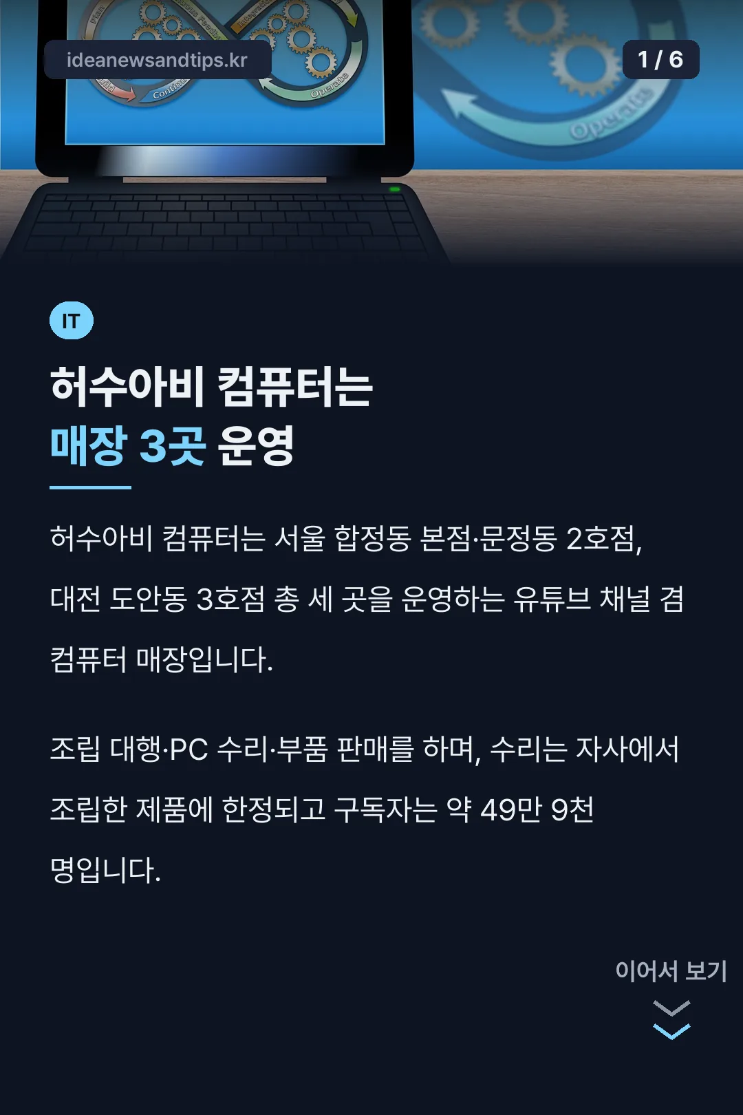 허수아비 컴퓨터는 매장 3곳 운영