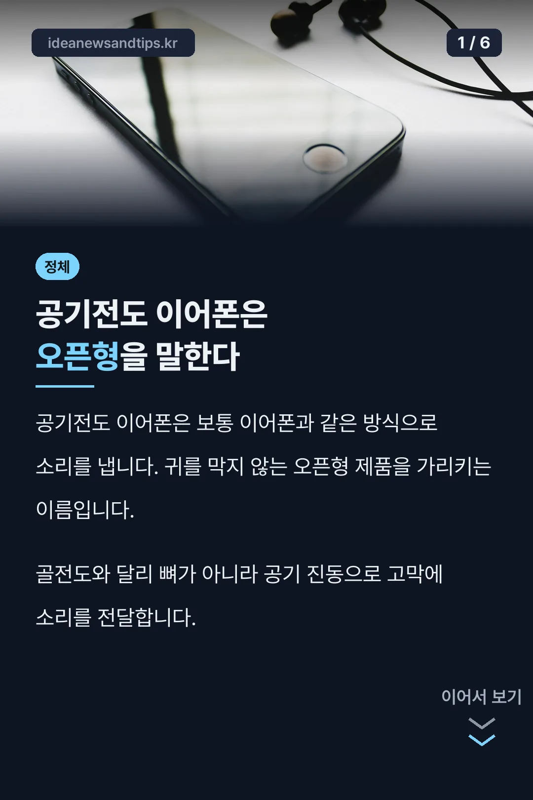 공기전도 이어폰 정체