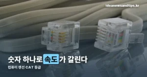 컴퓨터 랜선, Cat 숫자 하나로 속도가 갈립니다